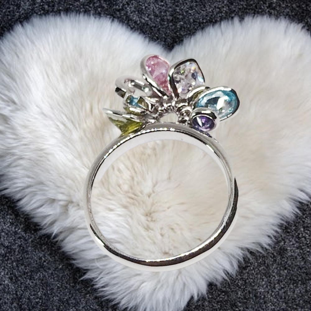 GC GUESS COLLECTION ~ Elegant Multi-Stone Silver Ring